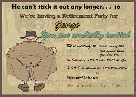 Retirement Party Invitation For Man 180 Personalized Digital You Print
