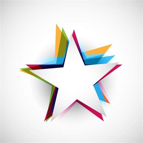 Abstract Stars Colorful Stylish Design Whit Background Vector Vectors
