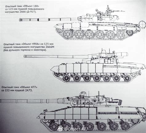 Object 188 (one of the variants of T-90), Object 490A 