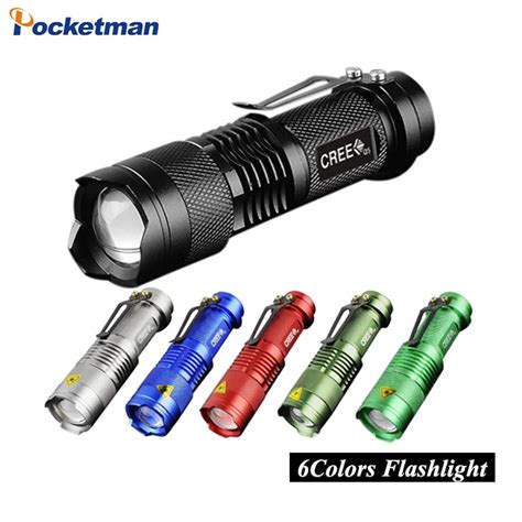Waterproof Q5 Led Flashlight High Power 2000lm Mini Spot Lamp Portable