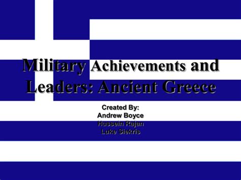 Military Achievements And Leaders Ancient Greece