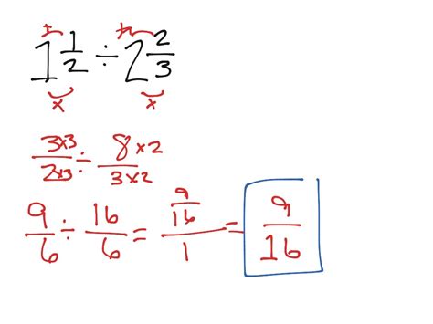 Dividing Fractions Using Common Denominators Math Showme