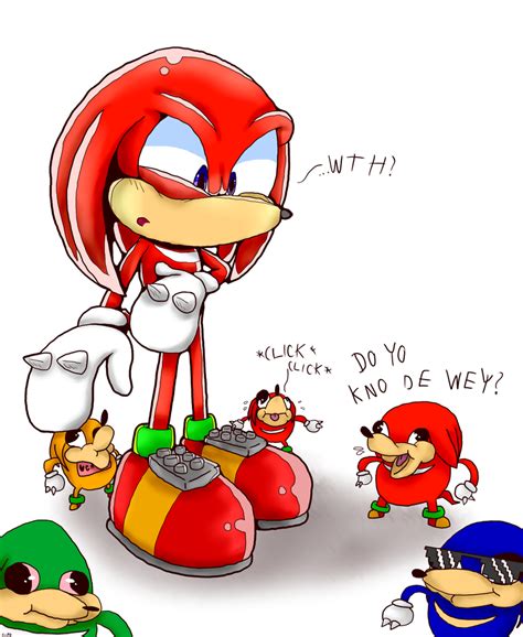 Know The Way Ugandan Knuckles Sonic Tails And Shadow