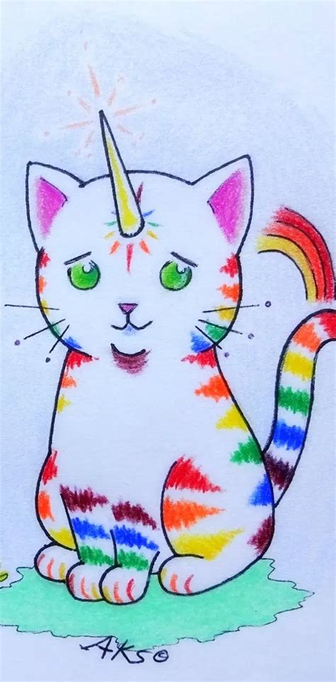 Rainbow Unicorn Cat Wallpaper By 1artfulangel Download On Zedge A06b