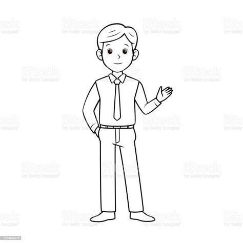 Ilustración de Ilustración Vectorial Del Hombre Aislado Sobre Fondo