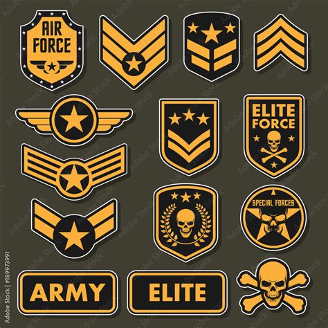 Military Army Badges Stock Vector Adobe Stock