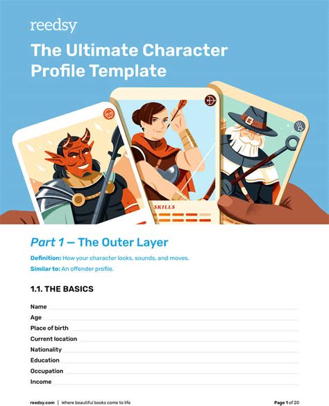 How To Create A Character Profile With Free Template