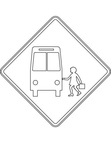 Maybe you would like to learn more about one of these? "School Bus Stop Ahead" Sign in Australia coloring page ...