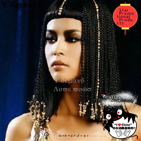 egypt cleopatra wigs with neat bangs high quality synthetic hair wig hot sale online long braid