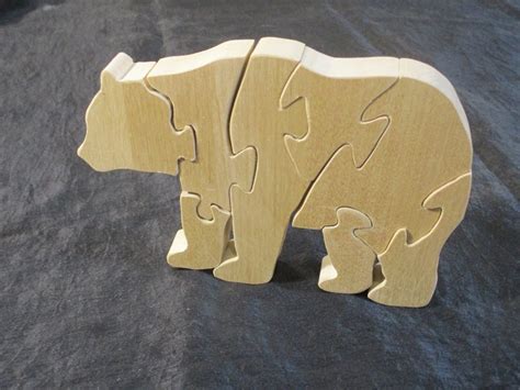Bear Puzzle Scroll Saw Patternpdf Png Svg Etsy