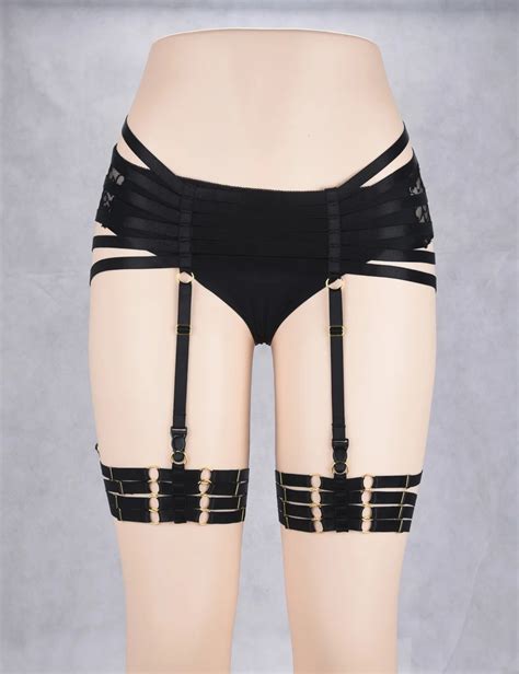 cosplay harness women beautiful sexy garter belt harajuku pastel goth harness garter stockings