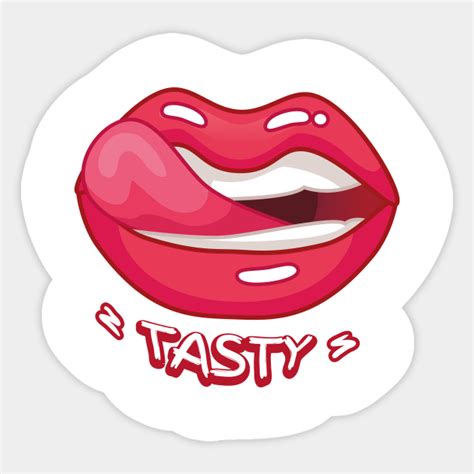 Tasty Lips Kawaii Design Anime Mouth Sexy Kaomoji Lips Emoticon Cartoon