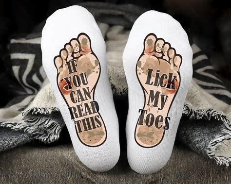 If You Can Read This Lick My Toes Gross Feet Socks Etsy