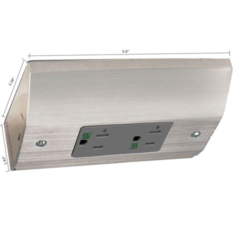 Ru100ss20a Under Cabinet Slim Power Box 20a Duplex Outlet Stainless