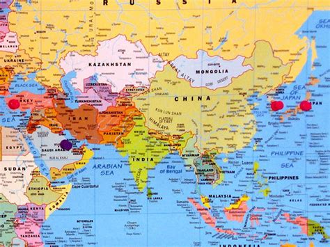 Mapa De Asia Continente