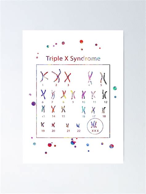 Triple X Syndrome Trisomy X Extra X Chromosome Poster By Rosaliartbook Redbubble
