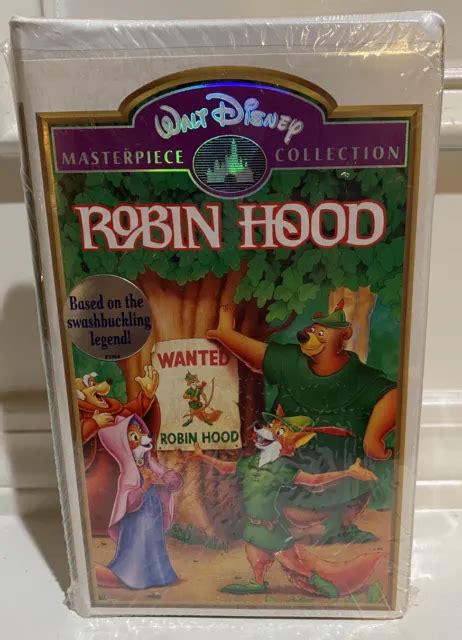 Walt Disneys Robin Hood Vintage Sealed Vhs Shell Case Masterpiece