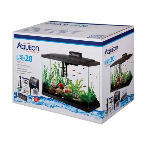 Aqueon Rectangle Led Aquarium Kit 20 Gal Rumford Pet