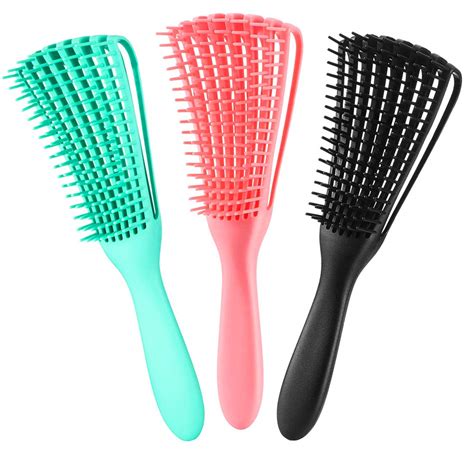 Amazon Com Pack Detangler Brush For Natural Hair Afro America African Hair Textured A To