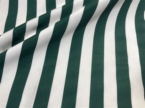 dark green and white striped fabric sofia 4cm wide stripes for etsy uk