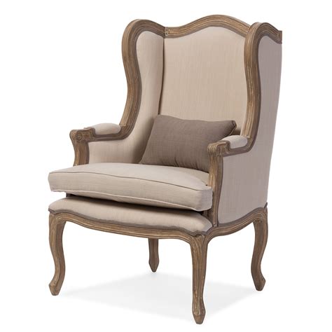 Wholesale Interiors Oreille French Provincial Style Wingback Chair
