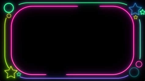 Neon Light Border Stock Video Footage For Free Download