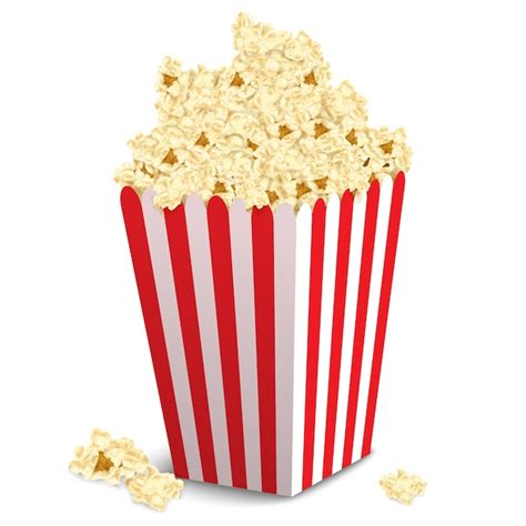 Popcorn Box Design Free Vector