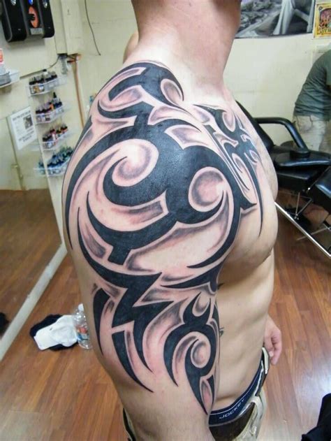 150 Best Shoulder Tattoos For Men 2020 Tribal Designs To Arm Chest