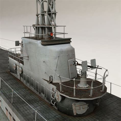 Submarine Uss Gato 3d Model