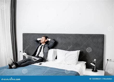 Businessman At The Hotel Room Stock Image Image Of Rest Shirt 133288231