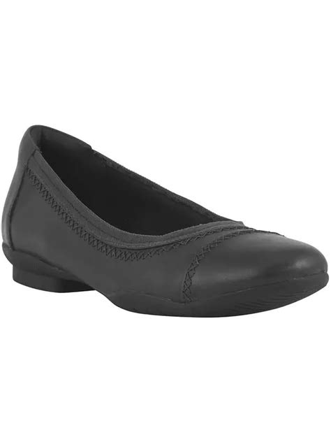 Buy Clarks Sara Bay Leather Comfort Ballet Flats Black At 41 Off