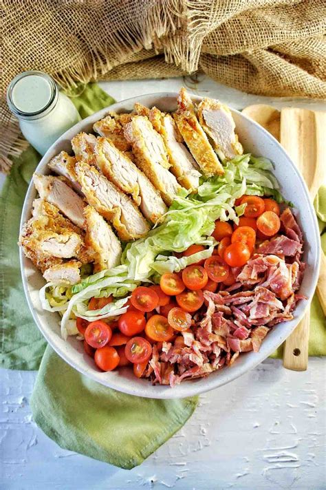 Crispy Chicken Blt Salad Recipe Sweet Caramel Sunday