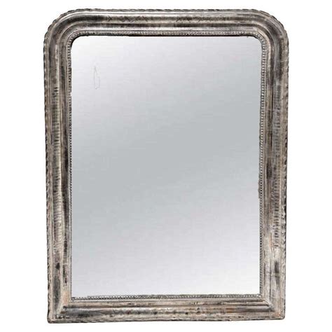 Louis Philippe Silver Leaf Mirror At 1stdibs