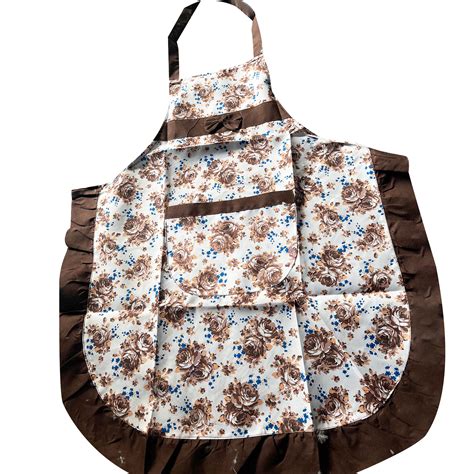 Usa Floral Bowknot Waterproof Bib Kitchen Cooking Pocket Dress Aprons For Women Ebay