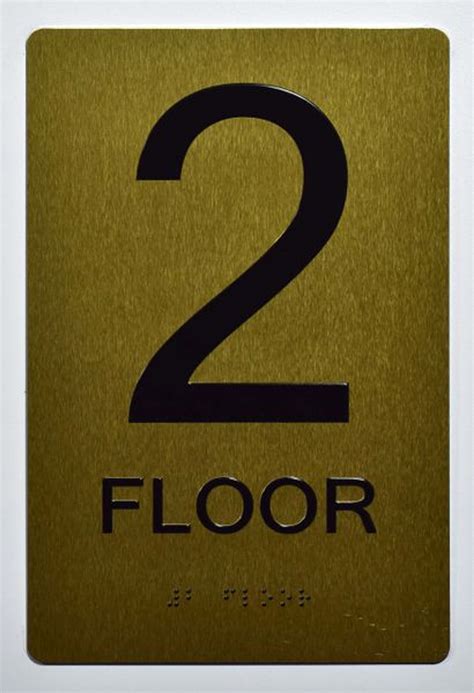 2nd Floor Sign Ada Tactile Signs