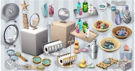 Bathroom Clutter By Simcredible Designs Sims Sims 3 Sims 4