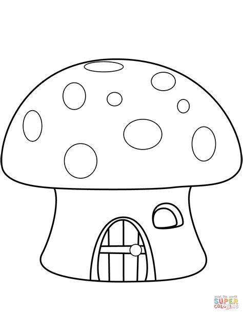 First, you're going to need a printer. Mushroom House coloring page | Free Printable Coloring Pages