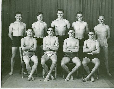 Swimming Team Group Photo Sets Of Vintage Men Vintage Swim