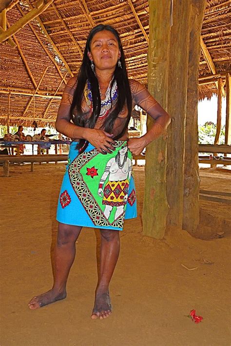 Panama Chagres Park Embera Puru Indians Indian Women Fashion Hot
