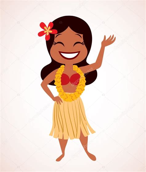Hawaii Hula Girl — Stock Vector © Aliasching 58633585