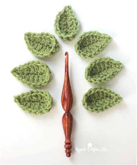 Crochet Leaf Pattern Repeat Crafter Me