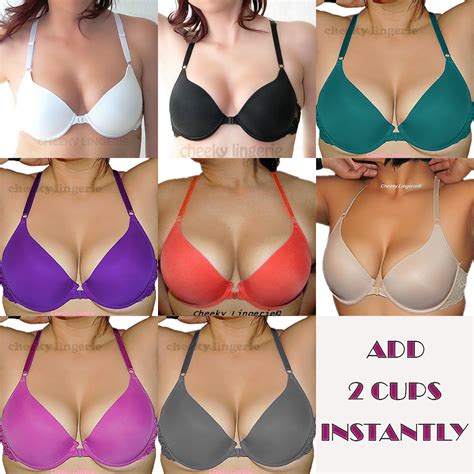 32b 34c 36b Add Two 2 Cup Sizes Padded Underwire Front Close Racerback