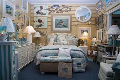 I love that the bits of coral beachy furniture paint shows through but remains subtle. 16 Beach Style Bedroom Decorating Ideas