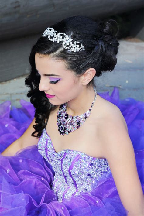 Purple Dress Beautiful Quinceanera Make Up Purple Dress Girl Dresses