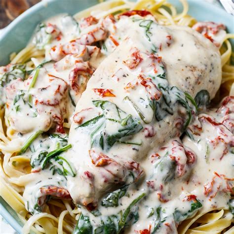 Season the chicken all over with salt and pepper. Slow Cooker Creamy Tuscan Chicken