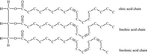 Molecular Structure Of A Vegetable Oil Example Applies For Rapeseed