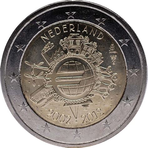Niederlande 2 Euro 10 Jahre Euro Bargeld 2012 Div Vz 5 Euro