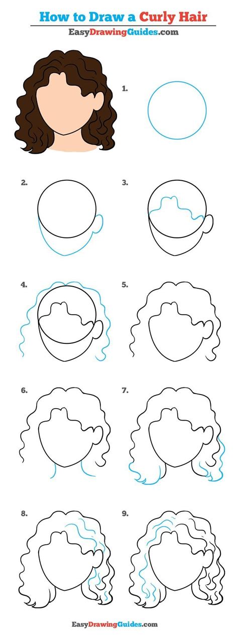 How To Draw Curly Hair Easy Drawing Tutorial For Kids