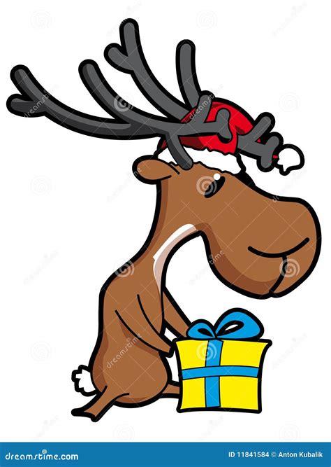 Caribou Stock Vector Illustration Of Cartoon Christmas 11841584
