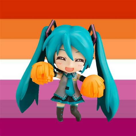 Lgbt Anime Character Standing In Front Of Rainbow Background